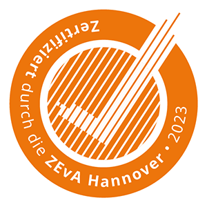 Logo Siegel der Zertifizierung des CAS durch die ZEvA Hannover