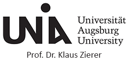 Logo Universität Augsburg sowie Prof. Dr. Klaus Zierer